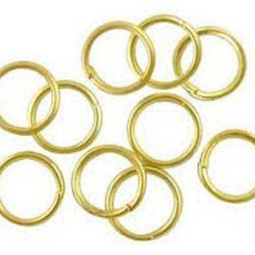 Lot 100 anneaux de jonction jaune or apprêt bijoux ring 0.7 mm neuf 
