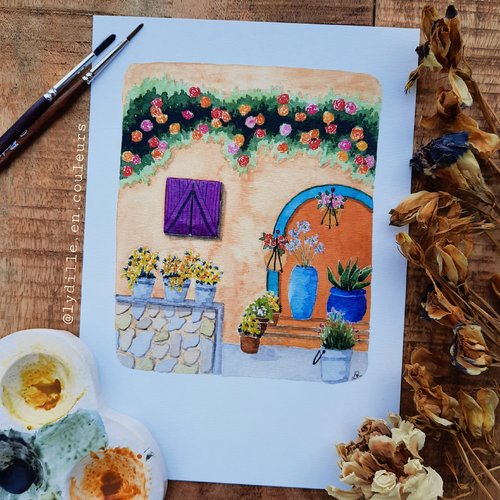 Tirage sur papier texturé 300g, 14,8*21cm (a5), aux couleurs de la provence