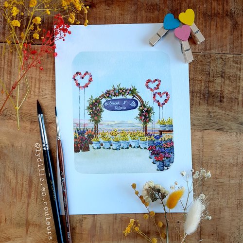 Tirage sur papier texturé 300g, 14,8*21cm (a5), st valentin ii