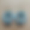 Boucles d'oreilles anneaux rose/bleu