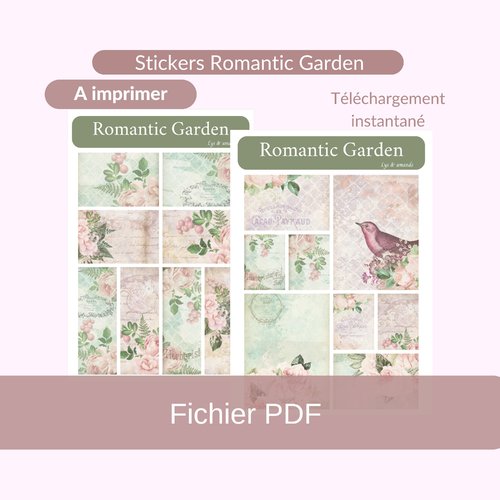 Stickers jardin romantique