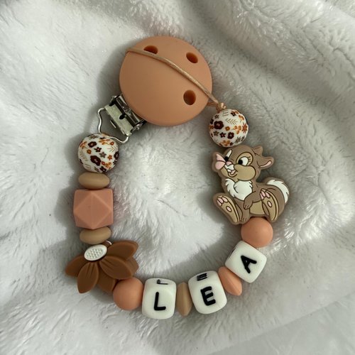 Attache tétine personnalisée , cadeau naissance  , perles silicone