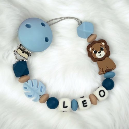 Attache tétine personnalisée , cadeau naissance  , perles silicone