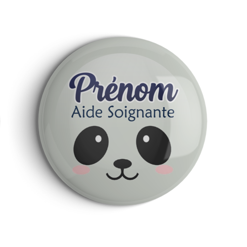 Badge personnalisable aide soignante, infirmière ou autre en 56mm