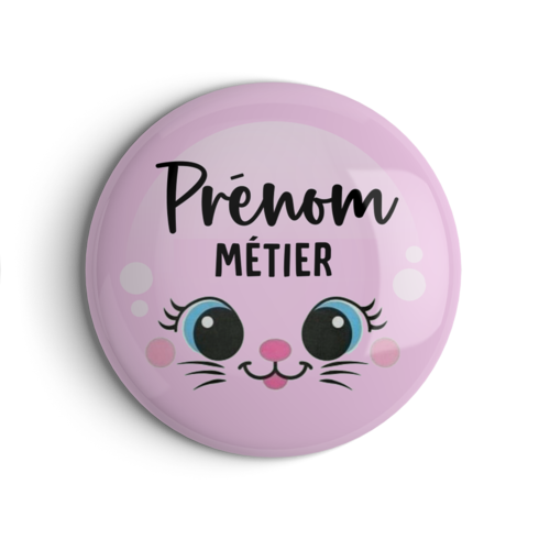 Badge personnalisable aide soignante, infirmière ou autre en 56mm