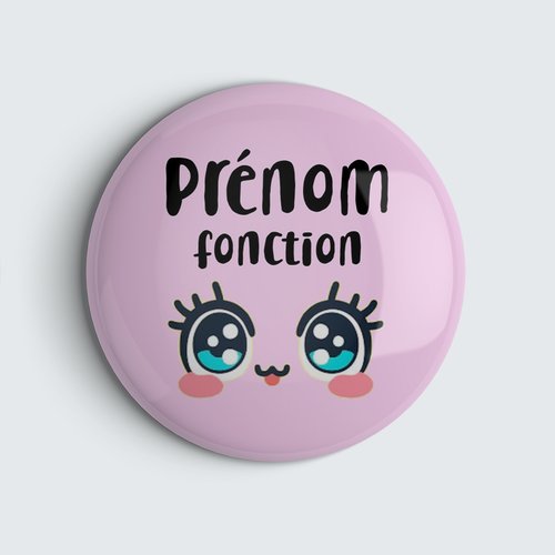 Badge personnalisable aide soignante, infirmière ou autre en 56mm