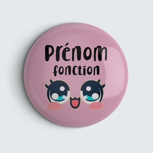 Badge personnalisable aide soignante, infirmière ou autre en 56mm