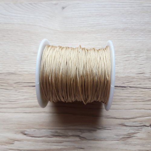 Fil nylon tressé 0.8mm beige