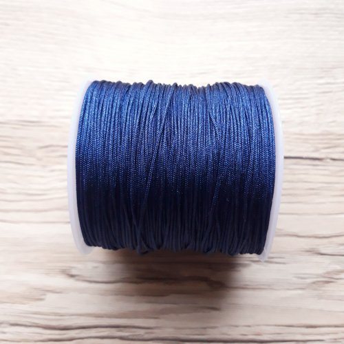 Fil nylon tressé 0.8mm bleu marine