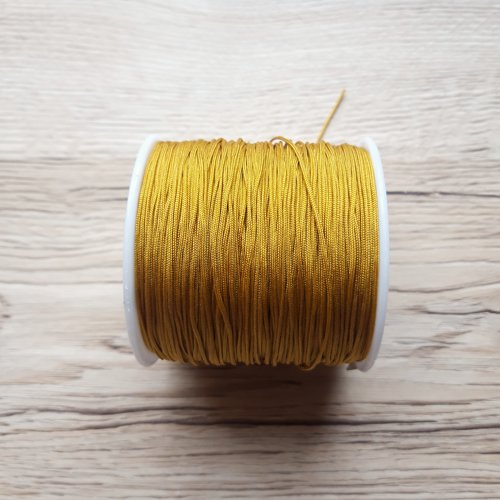 Fil nylon tressé 0.8mm jaune curry