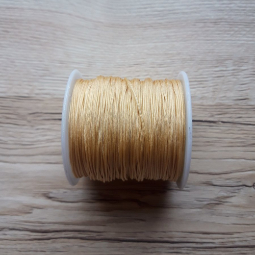 Fil nylon tressé 0.8mm beige doré