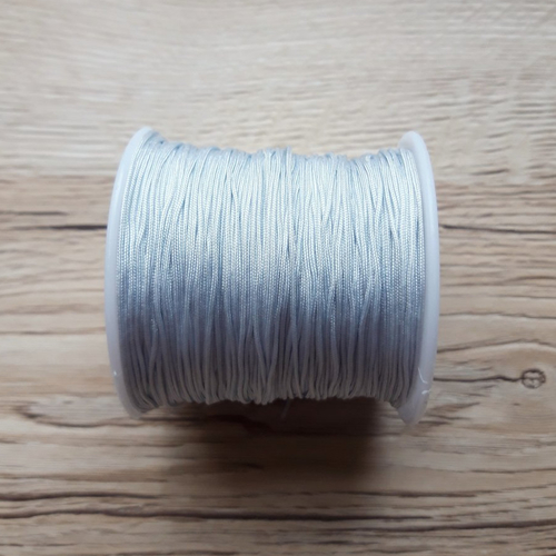 Fil nylon tressé 0.8mm gris clair