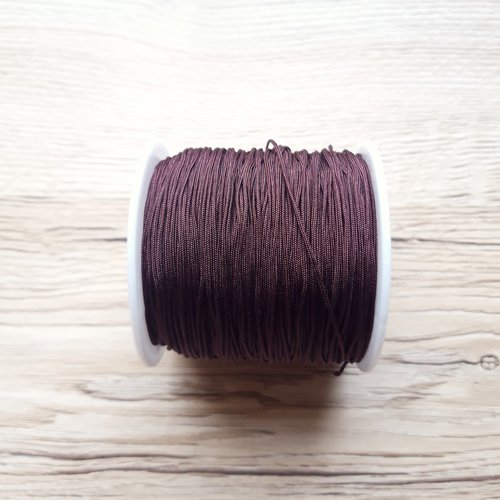 Fil nylon tressé 0.8mm brun chocolat