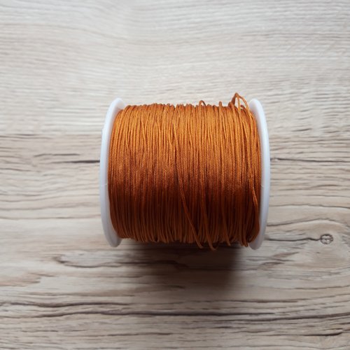 Fil nylon tressé 0.8mm orange foncé