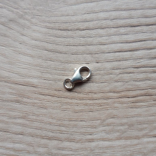Fermoir mousqueton 7mm en argent 925/1000
