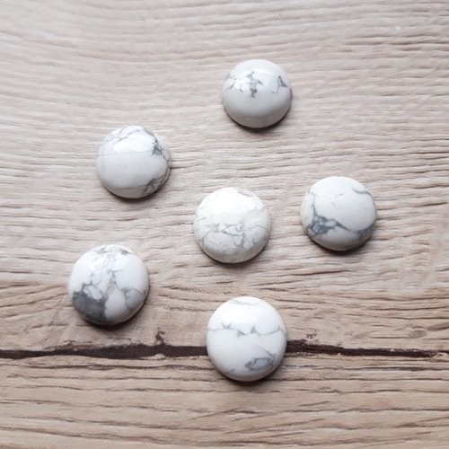 Cabochon rond howlite 15mm