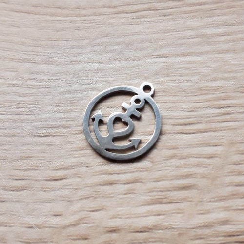 Pendentif ancre en acier inoxydable