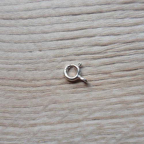 Fermoir à ressort 5mm avec anneau ouvert en argent 925/1000