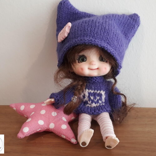 378. modèle tricot sto doll – « chocolat chaud », pull et bonnet