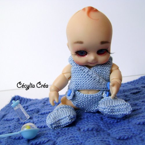 195. fiche tricot pdf – cache-cœur, couche et chaussons pour poupée bébé nappy choo