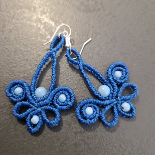 Boucles d'oreilles macramé