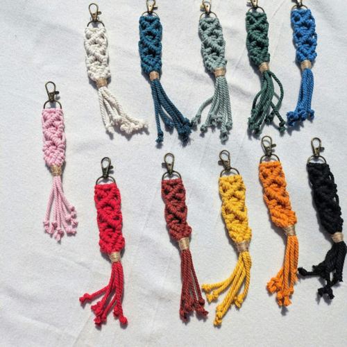 Porte clés macramé