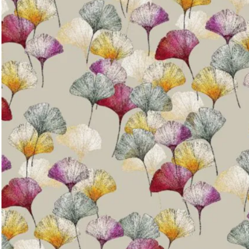 Tissu enduit outdoor fleuri coloré, tissu à motifs fleurs, fibre textile, rideau siège tenture, garniture, etoffe, tapisserie,