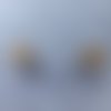 Boucles d'oreille bronze et perle en verre tcheque