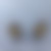 Boucles d'oreille bronze et perle en verre tcheque