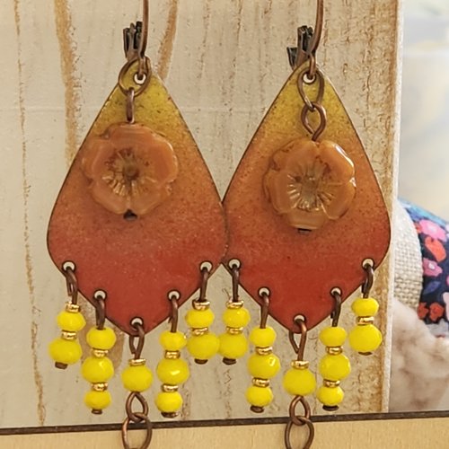 Boucles cuivre émaillé