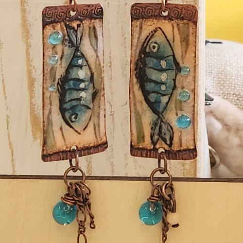Boucles cuivre émaillé
