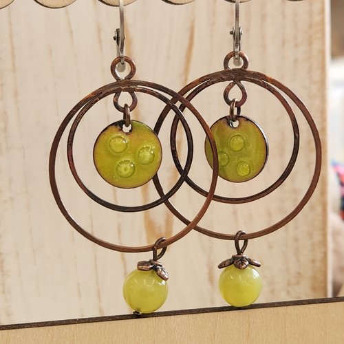 Boucles cuivre émaillé