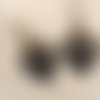 Boucles macramé noir
