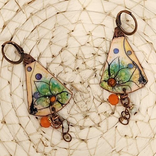 Boucles cuivre émaillé