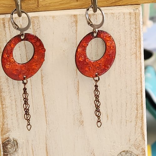 Boucles cuivre émaillé