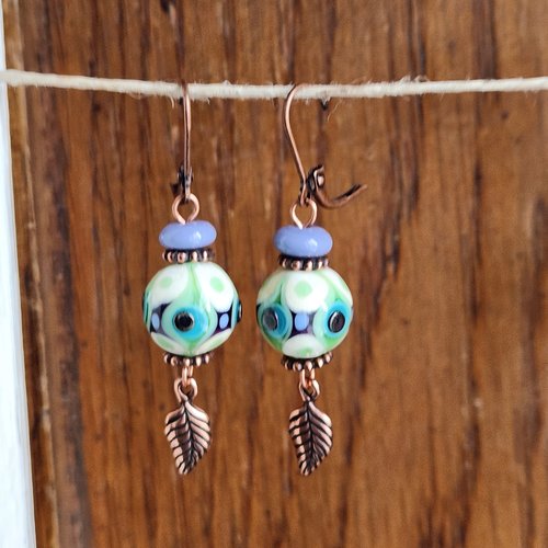 Boucles perles artisanales