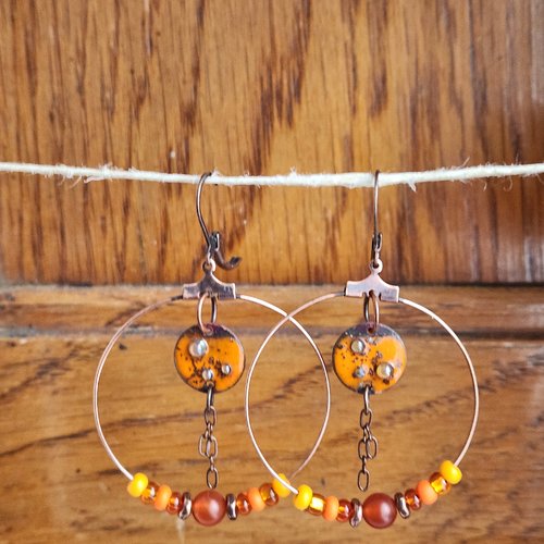 Boucles cuivre émaillé