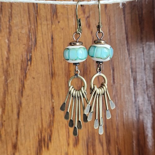 Boucles perles artisanales