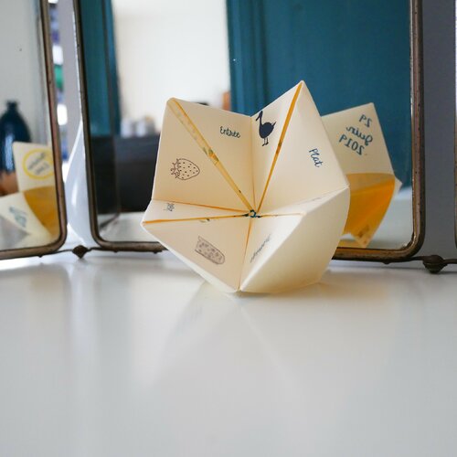 Menu Anniversaire Personnalise Cocotte En Papier Origami Fete Un Grand Marche