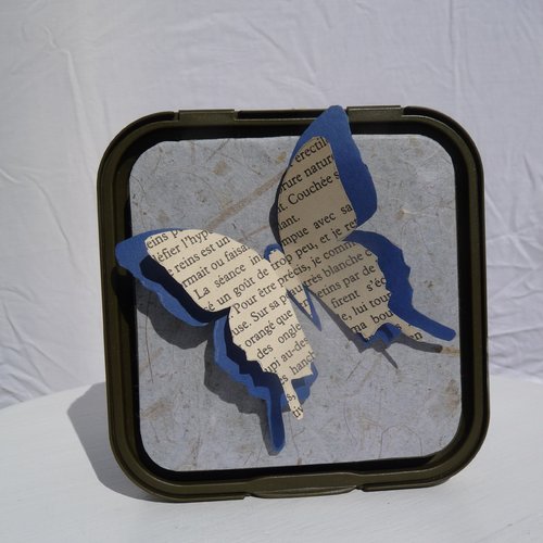 Petite boîte bleue papillon