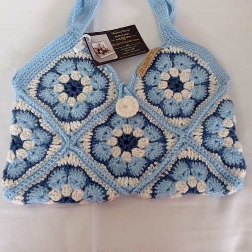 Sac granny bleu