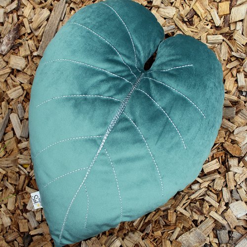 Coussin feuille philodendron