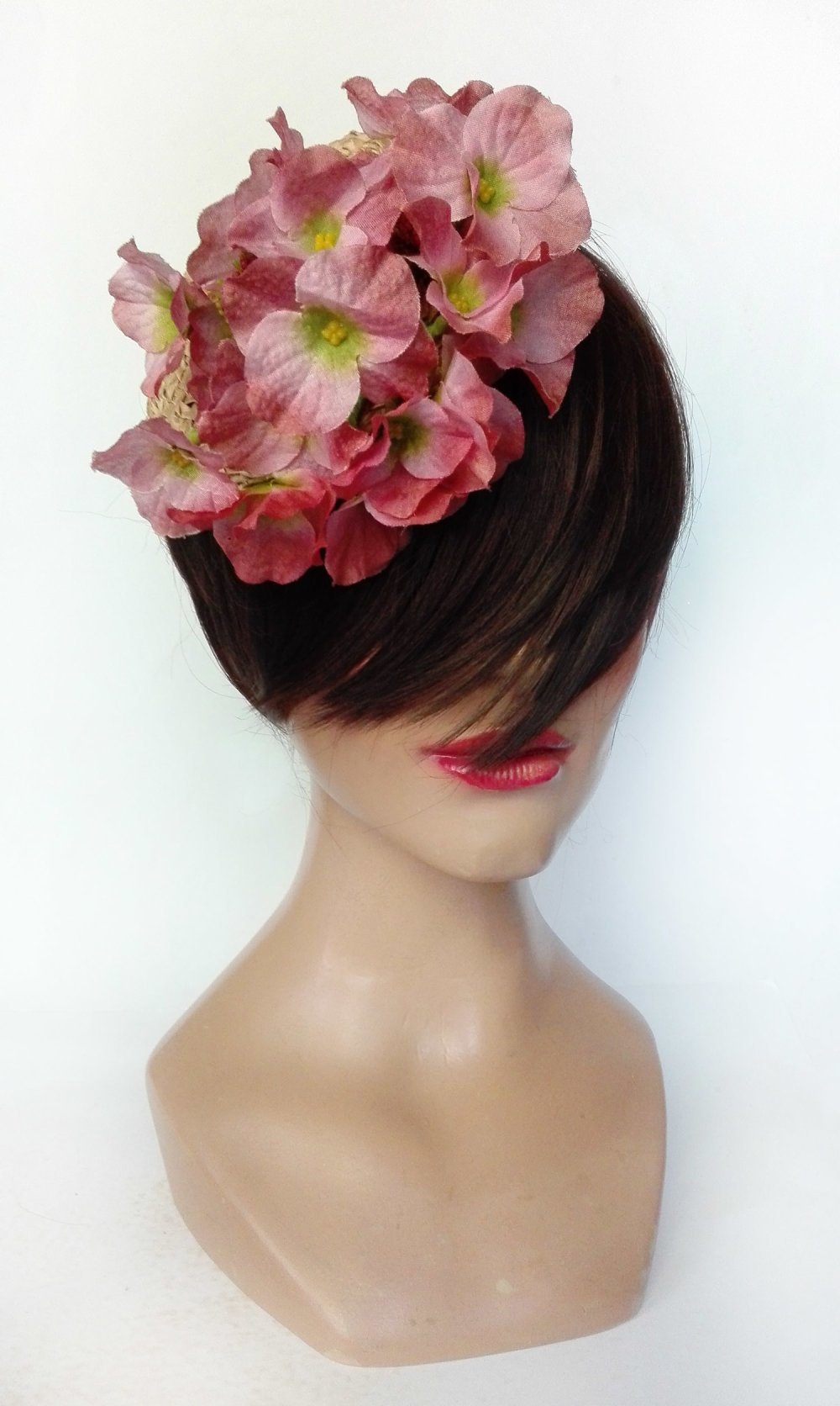 Chapeau Paille Mariage Chapeau Femme Rose Ceremonie Bibi Demoiselle D Honneur Accessoires Cheveux Mariage Romantique Un Grand Marche
