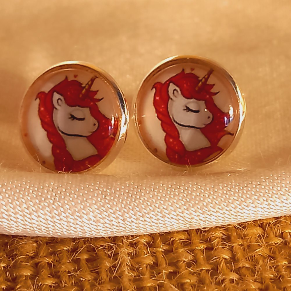 Boucles d'Oreilles Licorne Petite Fille