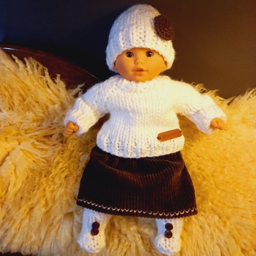 Bonnet et chaussons bébé tricotés main,chausson laine bébé fille,bonnet  petite fille layette,chaussons et bonnet chauds, layette - Un grand marché