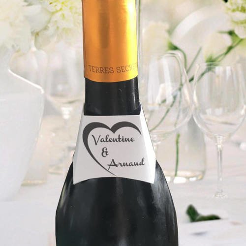 Personnalisé de Vin Bouteille de Champagne étiquette mariage merci Fête D'Anniversaire Oiseaux