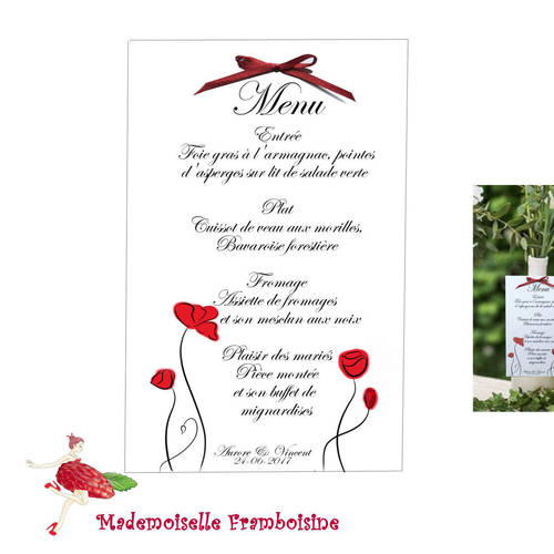 carte de menu pour anniversaire Menu Pour Mariage Bapteme Communion Anniversaire Theme carte de menu pour anniversaire