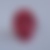 1 grande perle tête de mort rouge 18 mm - howlite