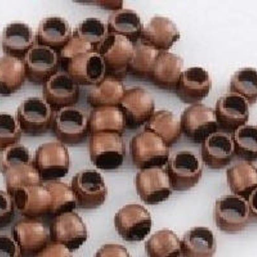 150 perles à écraser cuivre 2 mm création de bijoux - crimp beads