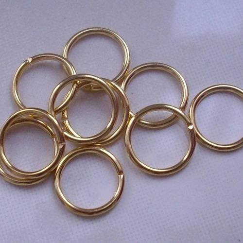 1000 anneaux couleur doré 6x0.7 mm - iron jump rings nickel free, golden color